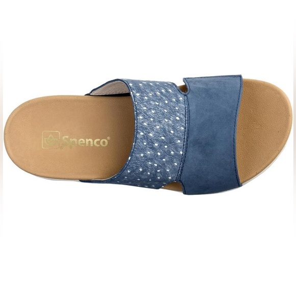 Spenco Footwear Women's Dawn Mule Blue Slide Sandals Size (8 Wide, Blue Ostrich) - Picture 5 of 14